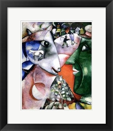 Framed I and the Village by Marc Chagall | 16 x 12 1/2