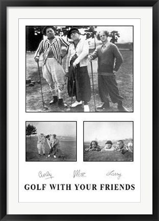 Framed The Three Stooges: Golf with Your Friends 36 x 24