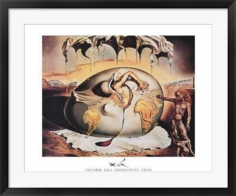 Framed Geopoliticus Child by Salvador Dali | 22 x 28