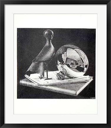 Framed Still Life with Reflecting Sphere by M.C. Escher | 21 3/4 x 25 5/8 ...