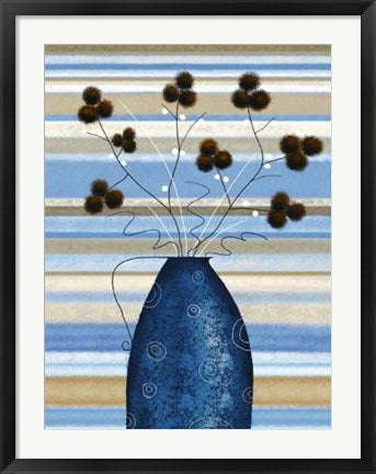 Framed Study of Mimosa in Blue by Jo Parry | 31 1/2 x 23 1/2