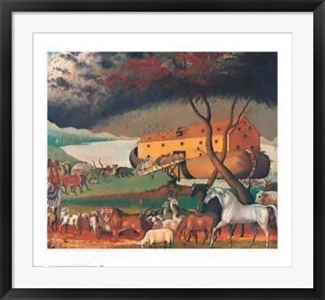 Framed Noah's Ark, 1846 by Edward Hicks | 24 1/4 x 28