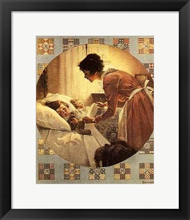 Framed Mother's Little Angel by Norman Rockwell | 15 x 12