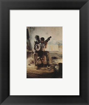Framed Art Banjo Lesson by Henry Ossawa Tanner Wall Decor 18x24 Artwork