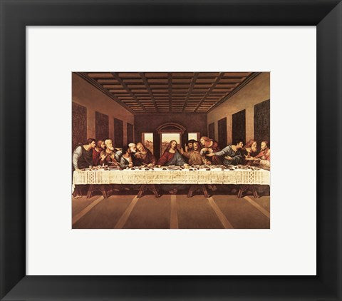 Framed Art Last Supper by Leonardo Da Vinci Wall Decor 18x24 Artwork