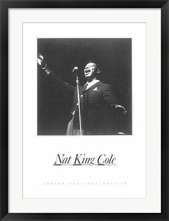 Framed Nat King Cole 27 1/2 x 19 3/4