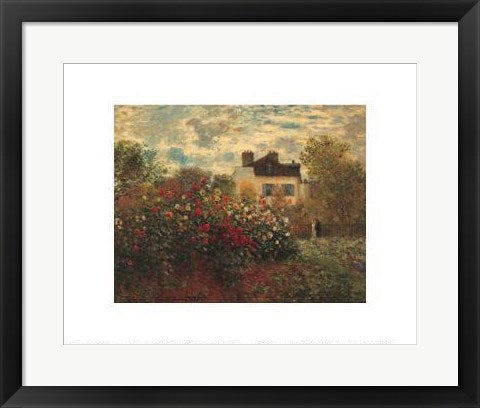 Framed Art Artist Garden in Argenteuil by Claude Monet | 16 x 20