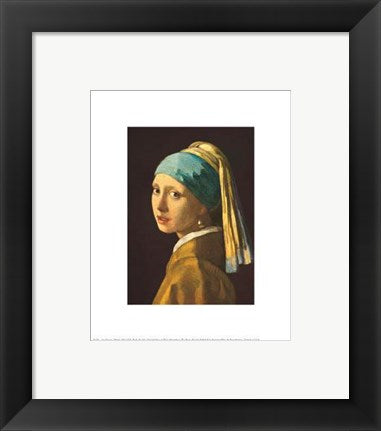 Framed Art Girl with the Pearl Earring by Johannes Vermeer | 10 x 8