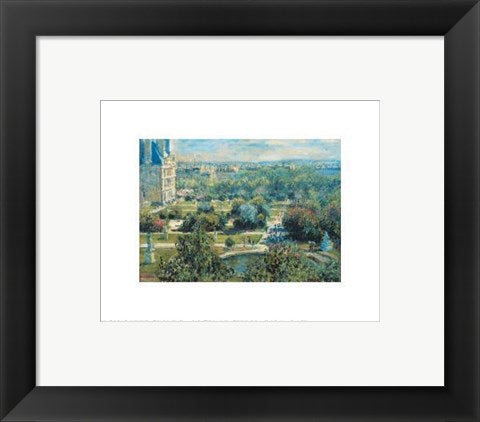 Framed Art View of Tuileries Gardens by Claude Monet | 8 x 10