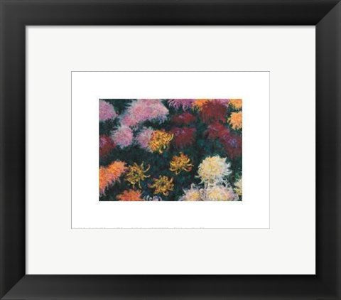 Framed Art Chrysanthemum, 1897 by Claude Monet | 8 x 10