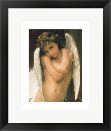 Framed Art Cupidon, 1891 by William-Adolphe Bouguereau | 14 x 11