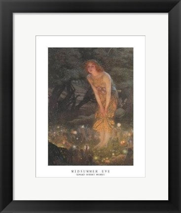 Framed Art Midsummer Eve by Edward Robert Hughes | 14 x 11
