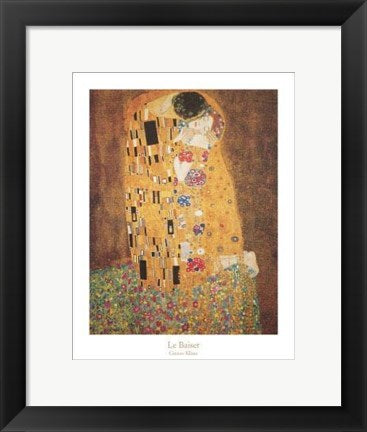 Framed Art Le Baiser, 1908 by Gustav Klimt | 14 x 11