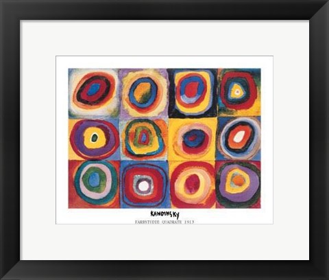 Framed Art Farbstudie Quadrate, 1913 by Wassily Kandinsky | 11 x 14