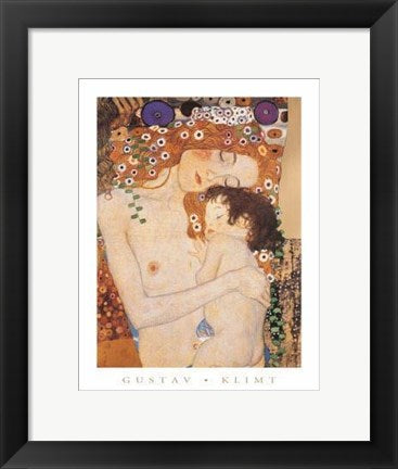 Framed Art Mother and Child by Gustav Klimt | 14 x 11