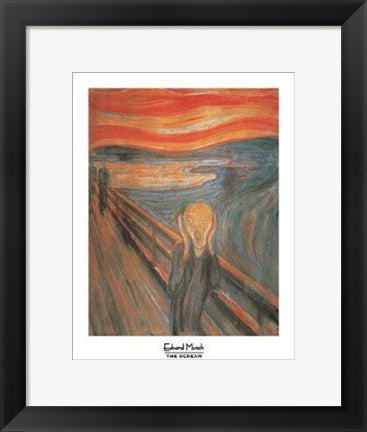 Framed Art The Scream by Edvard Munch | 14 x 11