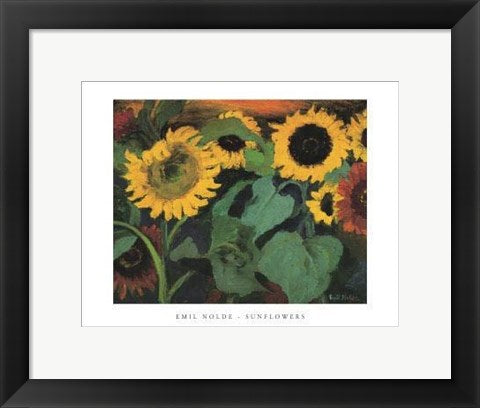 Framed Art Sunflowers by Emil Nolde | 11 x 14