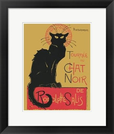 Framed Art Tournee du Chat Noir by Theophile Alexandre Steinlen