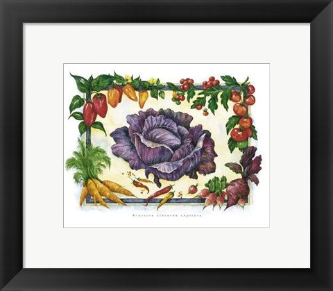 Framed Art Cabbage by Monika Broeske | 9 1/2 x 11 3/4