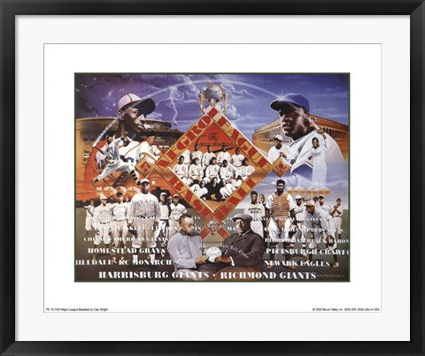Framed Negro League Baseball by Edward Clay Wright | 22 x 28