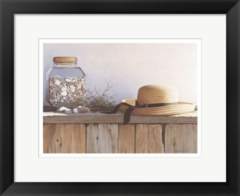 Framed Art Still Life with Seashells by Daniel Pollera | 11 x 15