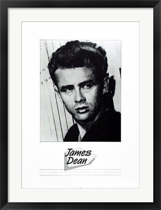 Framed James Dean 19 3/4 x 27 1/2