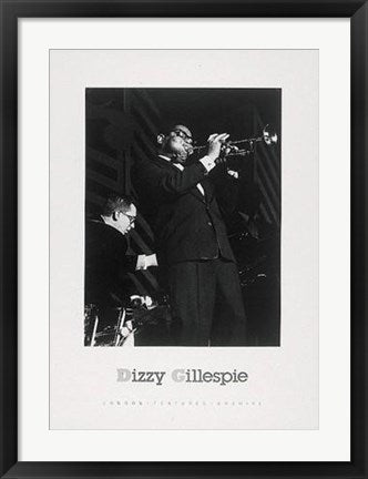 Framed Dizzy Gillespie 27 1/2 x 19 3/4