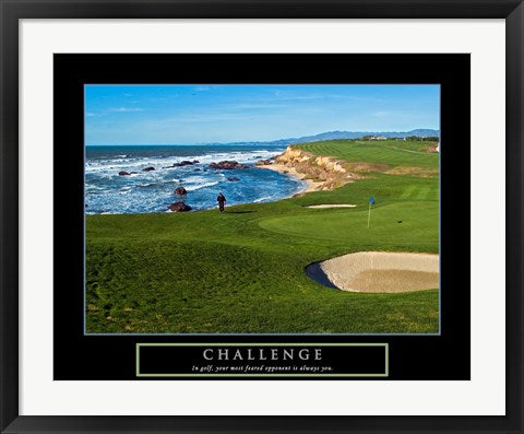 Framed Art Challenge - Golf Framed Art for your Home Wall Decor 18x24 Artwork