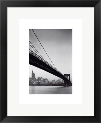 Framed Brooklyn Bridge by New York Collection | 15 3/4 x 11 7/8