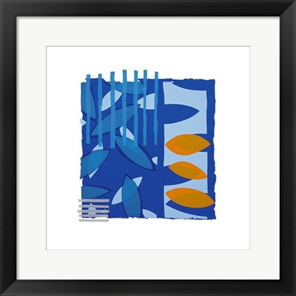 Framed Orange Leaf by Lee Crew | 15 3/4 x 15 3/4