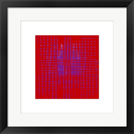 Framed Pulse #3 (Purple on Red) by Michael Banks | 15 3/4 x 15 3/4