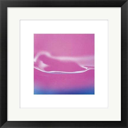 Framed Pink Abstract by Masaaki Kazama | 15 3/4 x 15 3/4