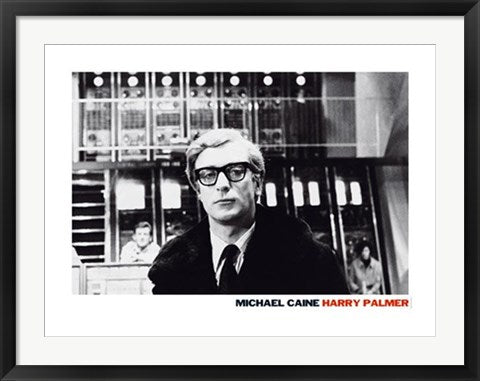 Framed Michael Caine, Harry Palmer 23 5/8 x 31 1/2