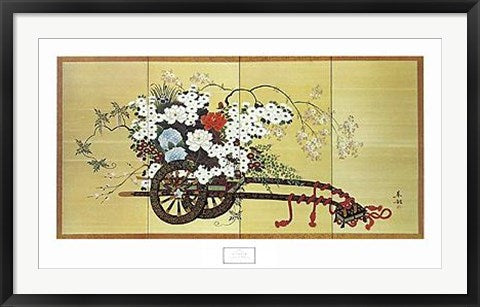 Framed The Flower Cart by So Ryu | 22 x 38