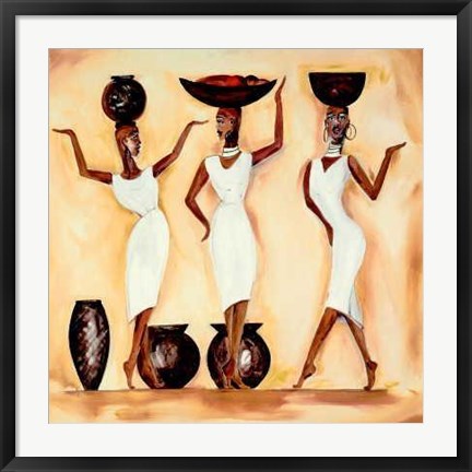 Framed Meeting at the Market I by Alfred Gockel | 27 1/2 x 27 1/2
