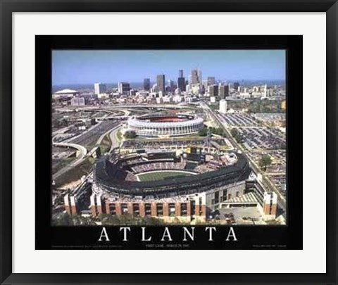 Framed Atlanta, Georgia - Turner Field by Mike Smith | 22 x 28