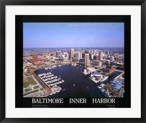 Framed Baltimore Inner Harbor by Mike Smith | 22 x 28