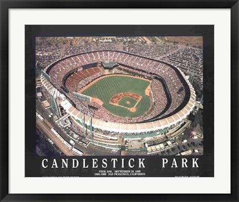 Framed Candlestick Park - San Francisco, California by Mike Smith