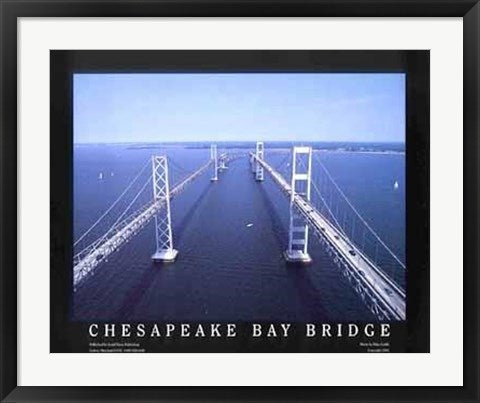 Framed Chesapeake Bay Bridge by Mike Smith | 22 x 28