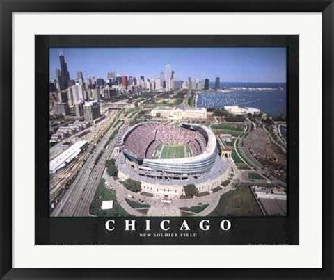 Framed Chicago, Illinois - New Soldier Field by Mike Smith