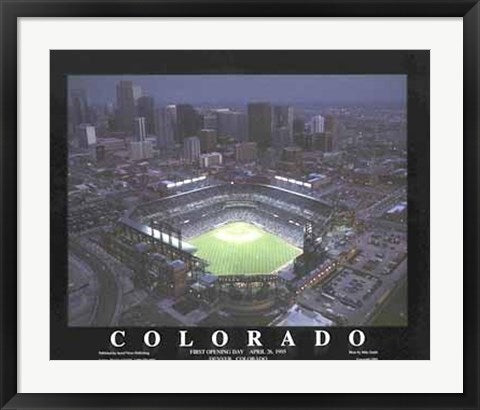 Framed Denver, Colorado - Coors Field by Mike Smith | 22 x 28