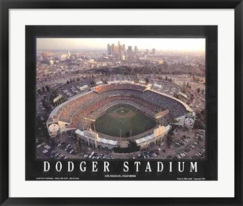 Framed Dodger Stadium - Los Angeles, California by Mike Smith