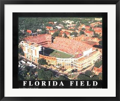 Framed Florida Field - University of Florida, Gainesville by Mike Smith