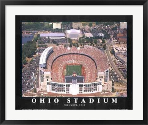 Framed Ohio Stadium (Renovated) - OSU, Columbus by Mike Smith