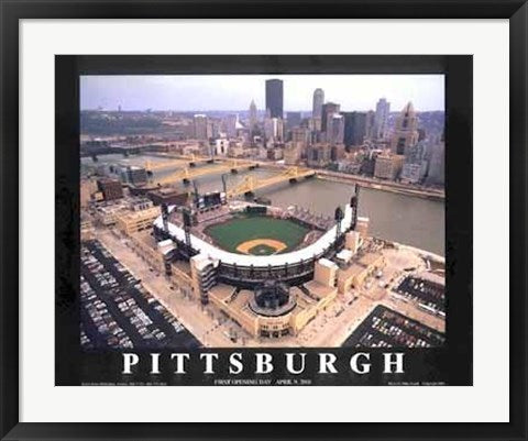 Framed Pittsburgh, Pennsylvania - PNC Park by Mike Smith | 22 x 28