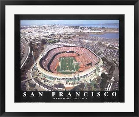 Framed San Francisco, California - 3Com Candlestick Park (49ers) by Mike S...
