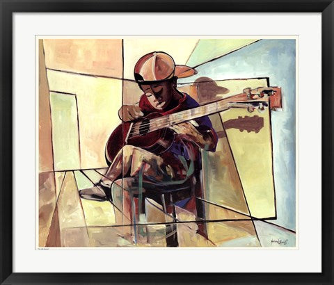 Framed The Little Musician by Nathaniel Barnes | 22 x 27