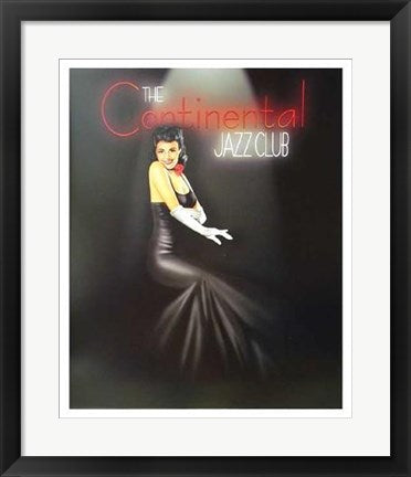 Framed Continental Jazz Club by Ralph Burch | 22 x 18