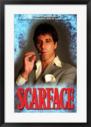 Framed Scarface, Tony Montana 20 x 16
