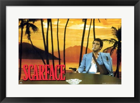 Framed Scarface, Sunset 16 x 20